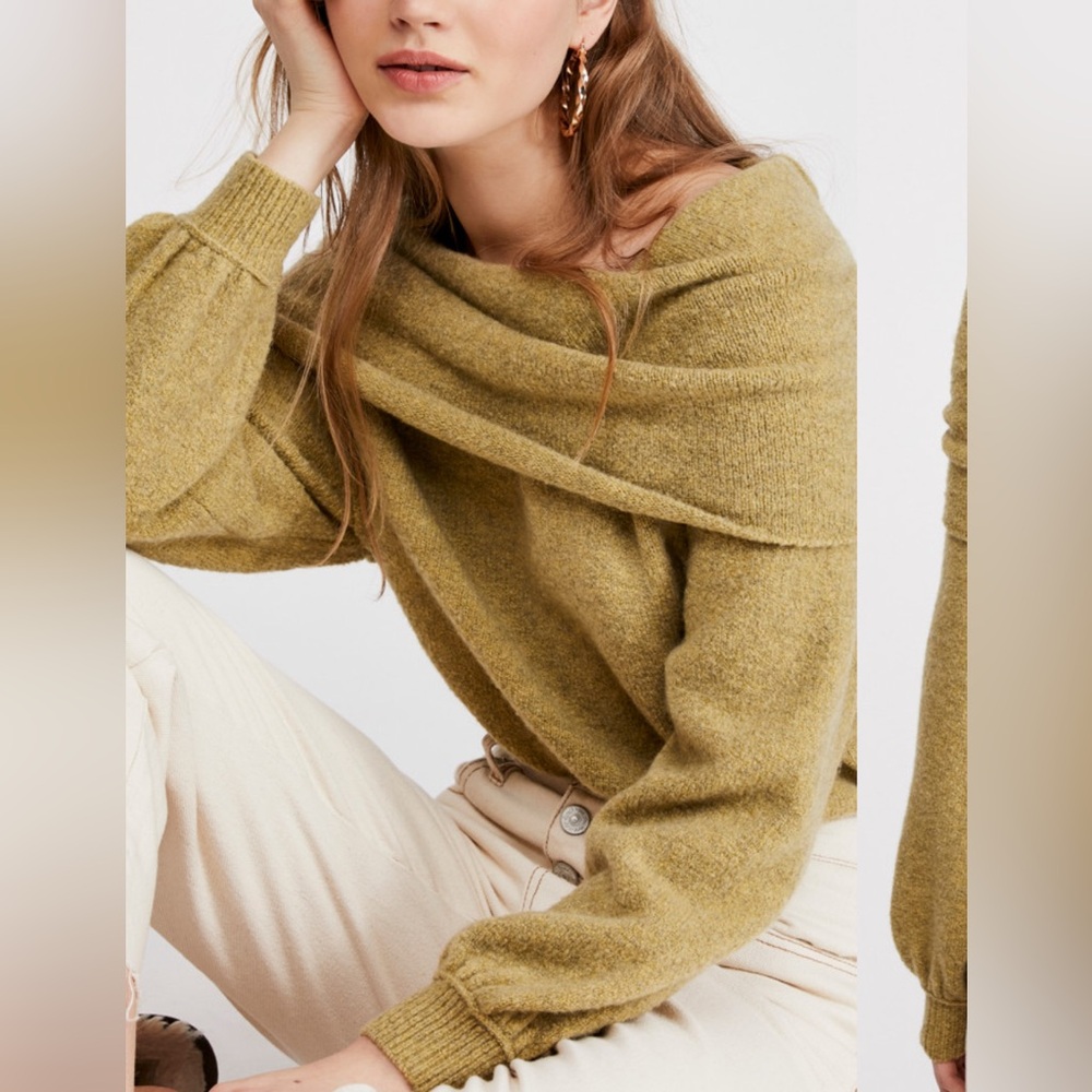 Free People Echo Beach Pullover Wool Blend Size Small Color Magenta